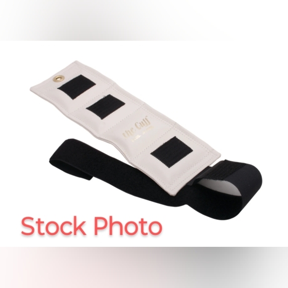 The Cuff Ankle Weights - Set of Two Cuff Weight, 2lb each White with Bla… - Picture 2 of 11